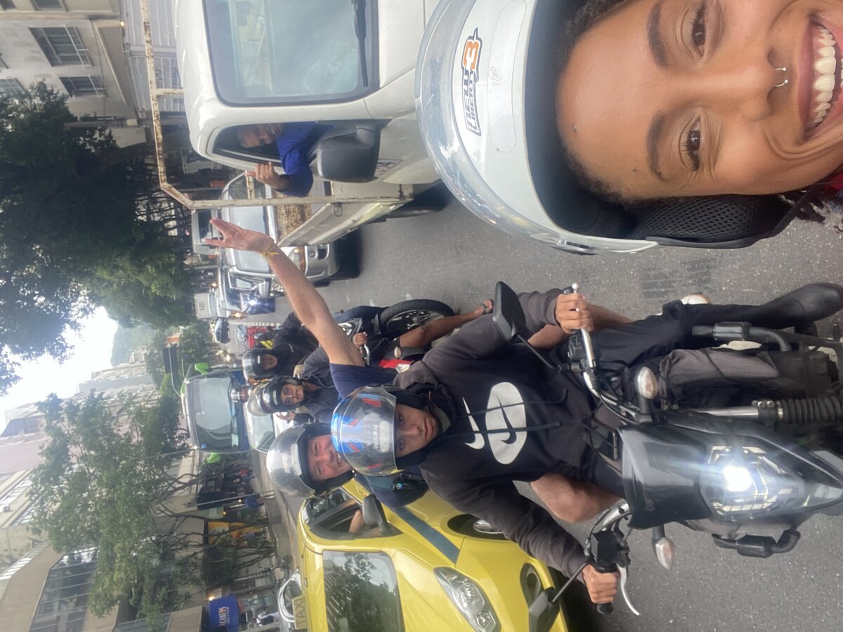 Keyla at a Rio church square